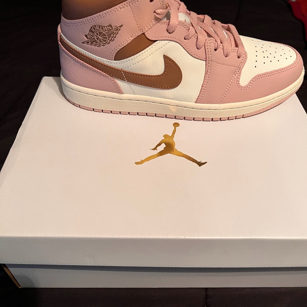 Nike Air Jordan 1 Low Women’s Pink/White/Brown Sneakers